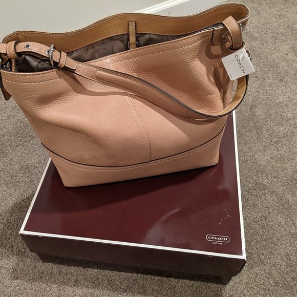 Coach Handbags - Genuine Coach Tote Handbag - New with tags, drawstring dust bag, original box